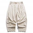 Twill Wide Leg Solid Pants