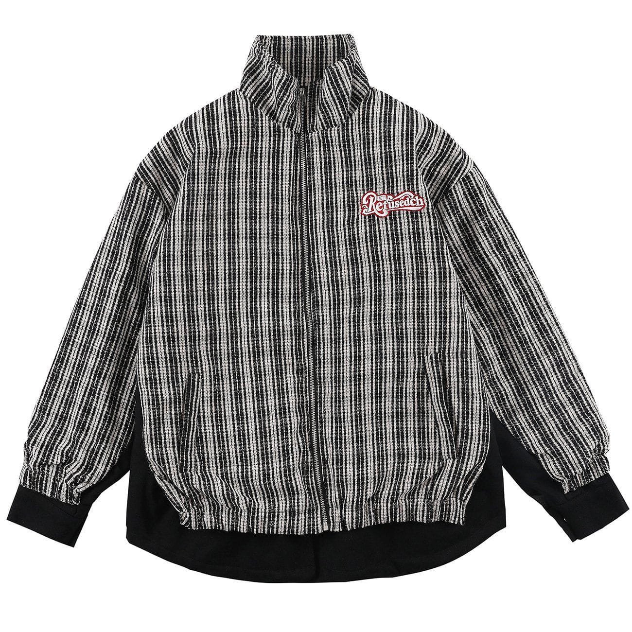 Vertical Stripes Winter Coats