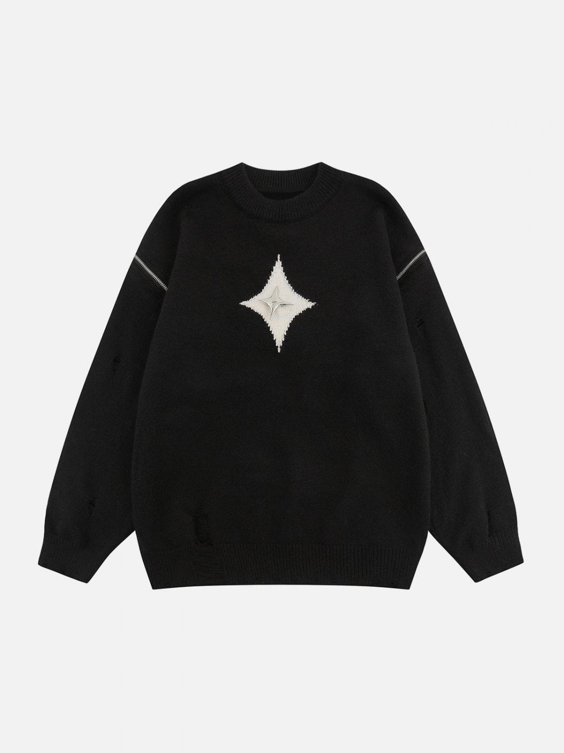 Star ZIP Hole Sweater