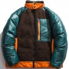 Stitching Contrast Color Winter Coat