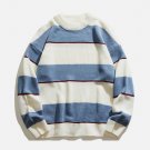 Stitching Stripes Knit Sweater