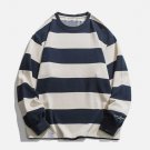 Stripe Color Matching Sweatshirt
