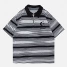Stripe Embroidery Polo Tee