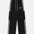 Stripe Large Pocket Cargo Pants