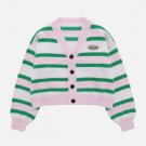 Striped Clashing Colours Cardigan