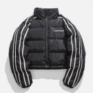 Striped Cropped Winter Coat