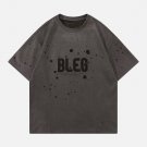 Suede Letter Print Tee