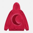 Suede Moon Print Hoodie