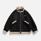 Suede Motorcycle Winter Coat
