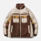 Suede Patchwork Winter Coat