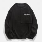 Neckline Stitching Letters Sweatshirt