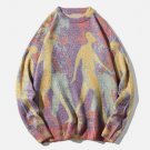 Neon Color Block Knit Sweater