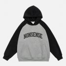 Nonsense Print Raglan Hoodie