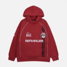 Number Letter Print Hoodie