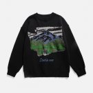 Oil Painting Mountain Sweater