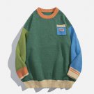 Splicing Contrast Sweater