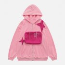 Star Patchwork Removable Pocket Hoodie