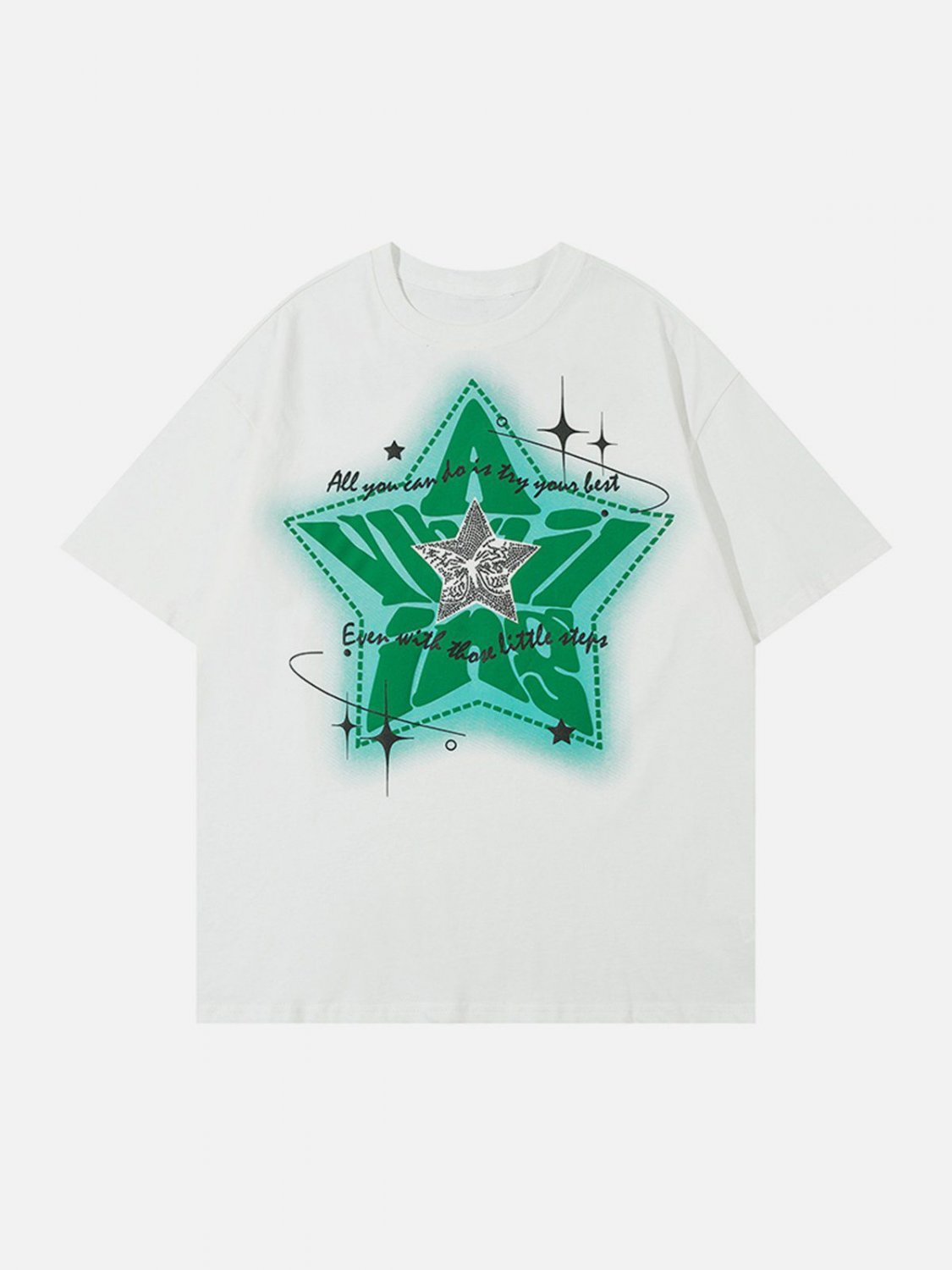 Star Print Butterfly Shadow Tee
