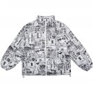 Magazine Newspaper Print Winter Coat