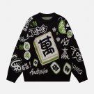 Mahjong Embroidery Sweater