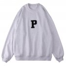 Minimalist Letter Flocking Sweatshirt