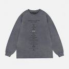 Minimalist Printed Suede Sweatshirt