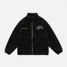 Mountain Embroidered Sherpa Coat