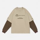 Multifarious Print Panel Sweatshirt