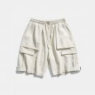 Multi-pocket Solid Color Shorts