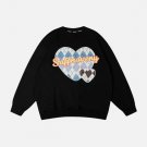 Love Plaid Patch Sweatshirt