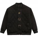 Rhombus Embroidered Winter Coat