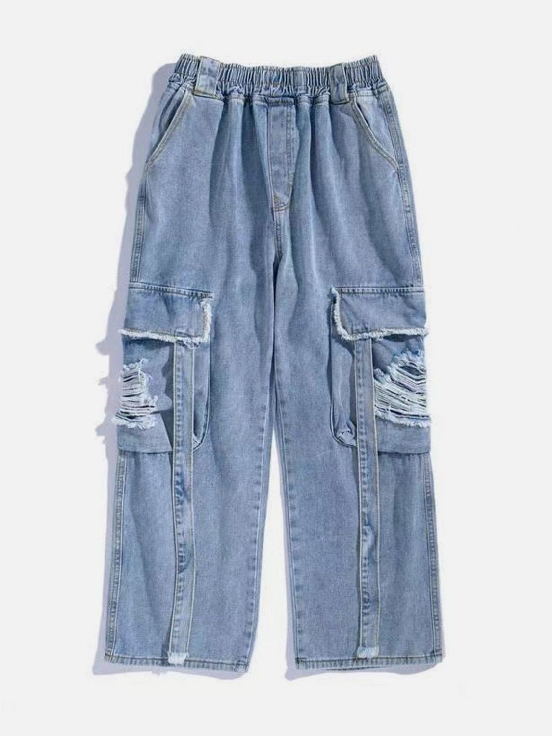 Ripped Streamers Jeans