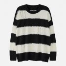 Ripped Stripes Jacquard Knit Sweater