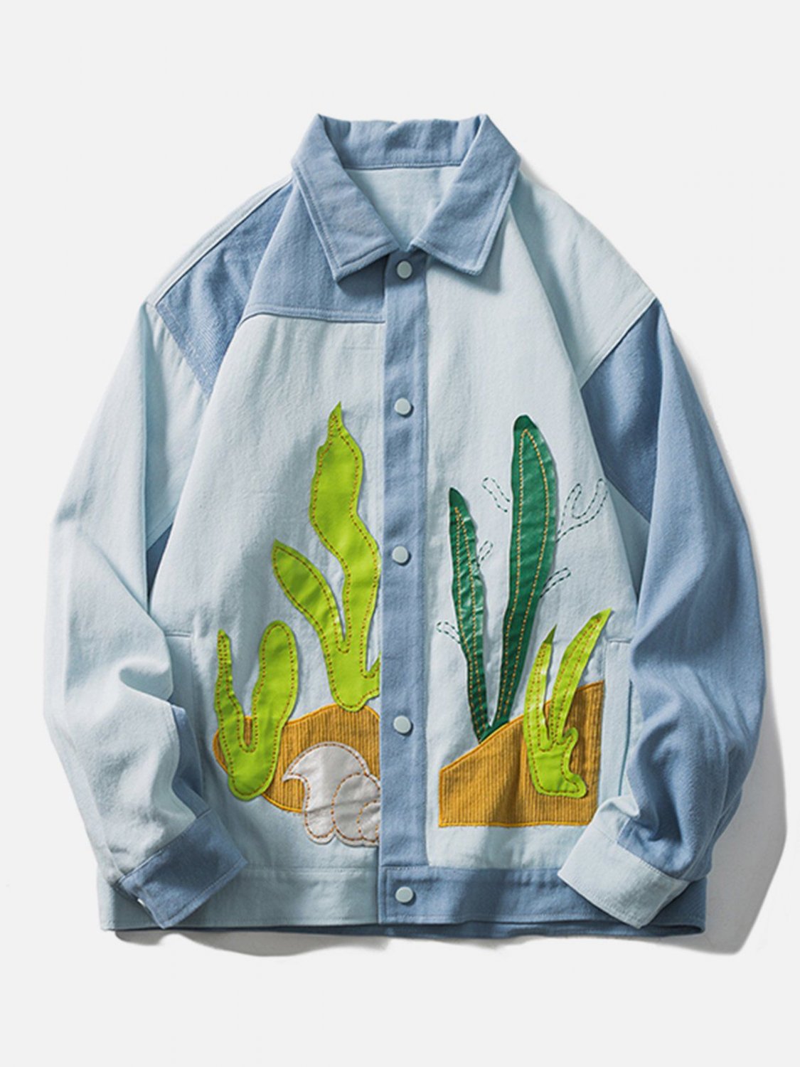 Seagrass Patch Retro Patchwork Jacket