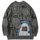 Shark Print Knit Sweater