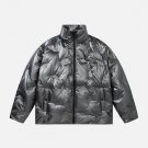 Shiny Pleated Down Coat