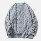 Plush Argyle Sweatshirt