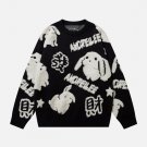 Plush Rabbit Embroidery Sweater