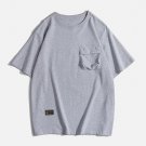Pocket Solid Color Tee