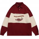 Polar Bear Print Colorblock Sweatshirt