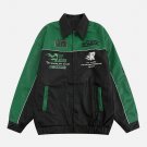 Print Stitching PU Winter Coat