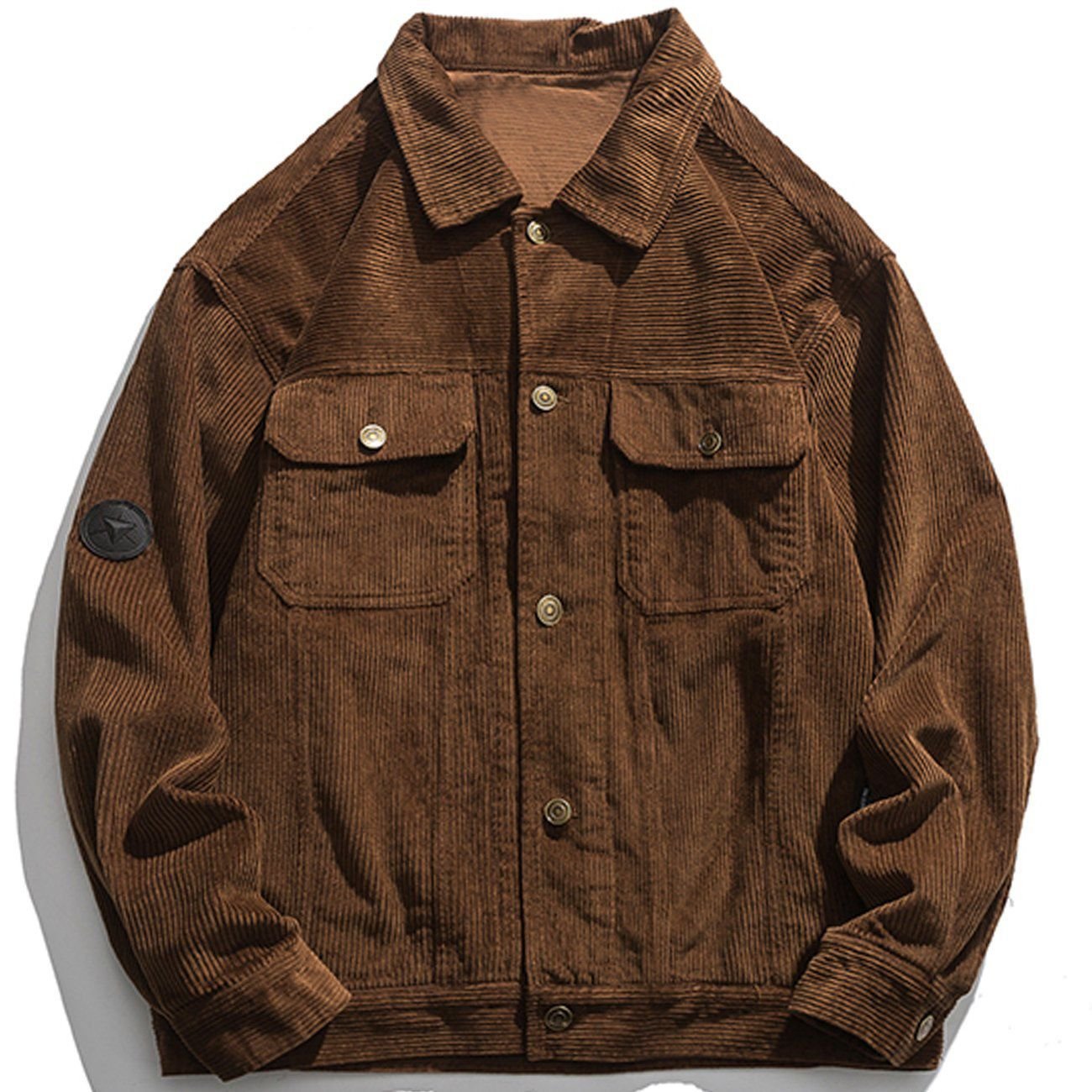 Pure Color Corduroy Jacket