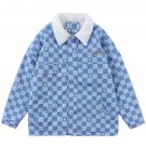 Pure Color Lattice Stars Winter Coat
