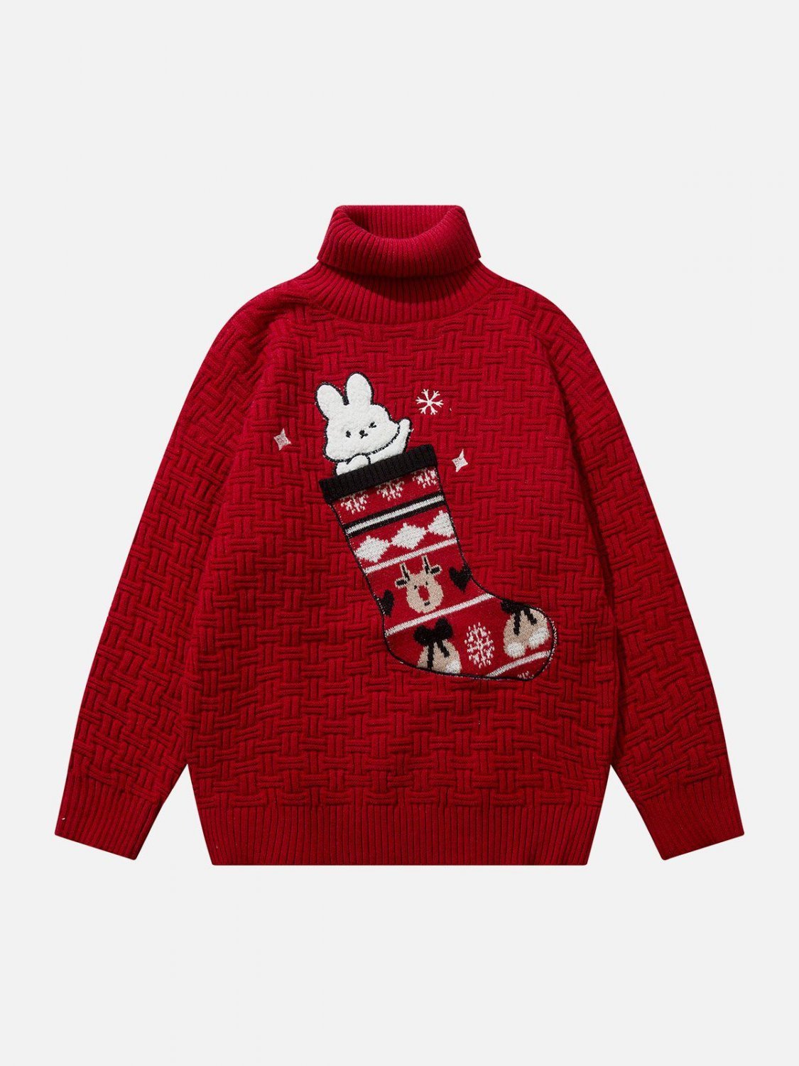 Rabbit Moose Embroidery Sweater