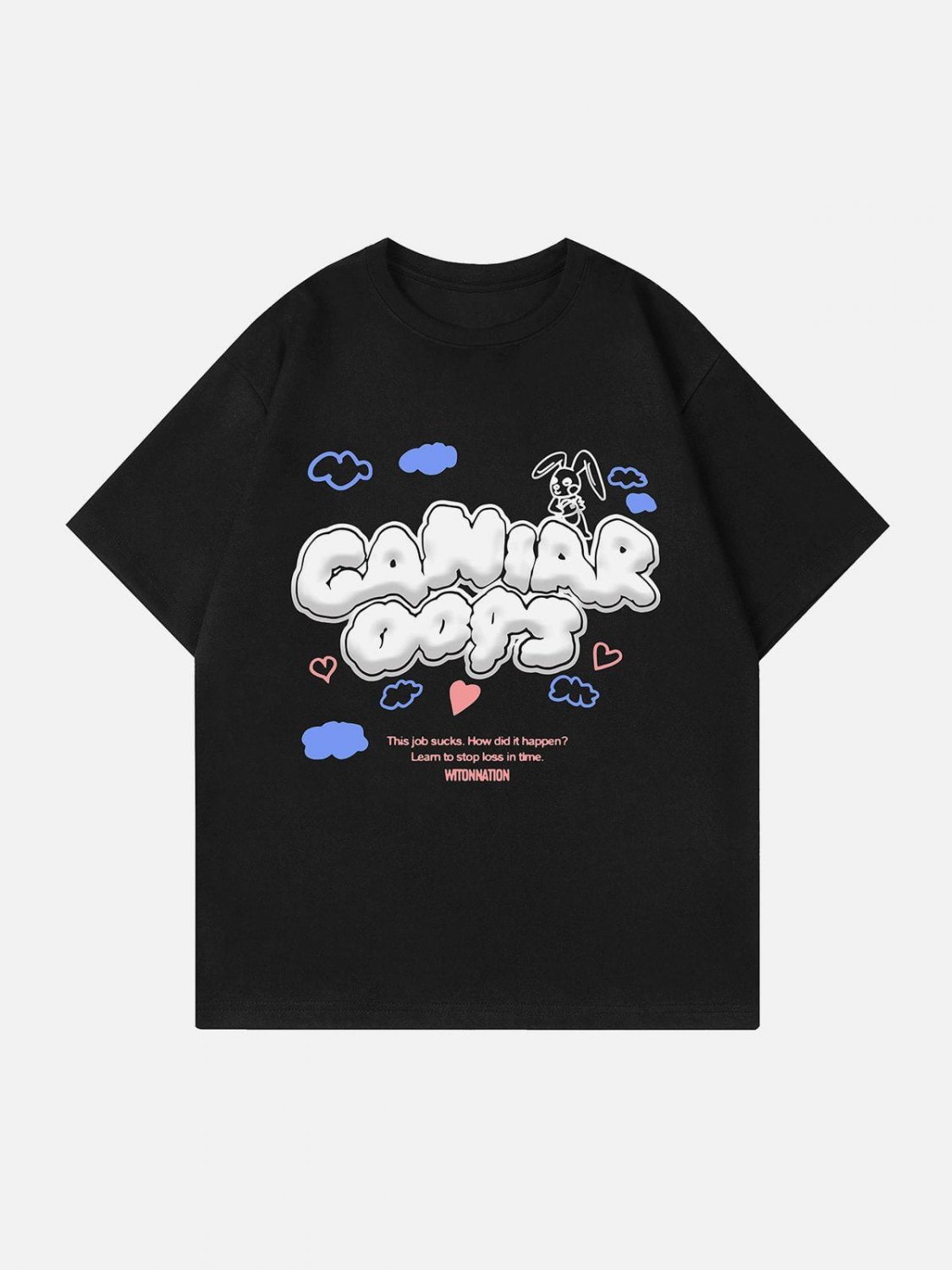 Rabbit Plastisol Printing Heart Element Tee