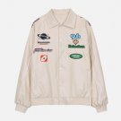 Racing Embroidery PU Jacket