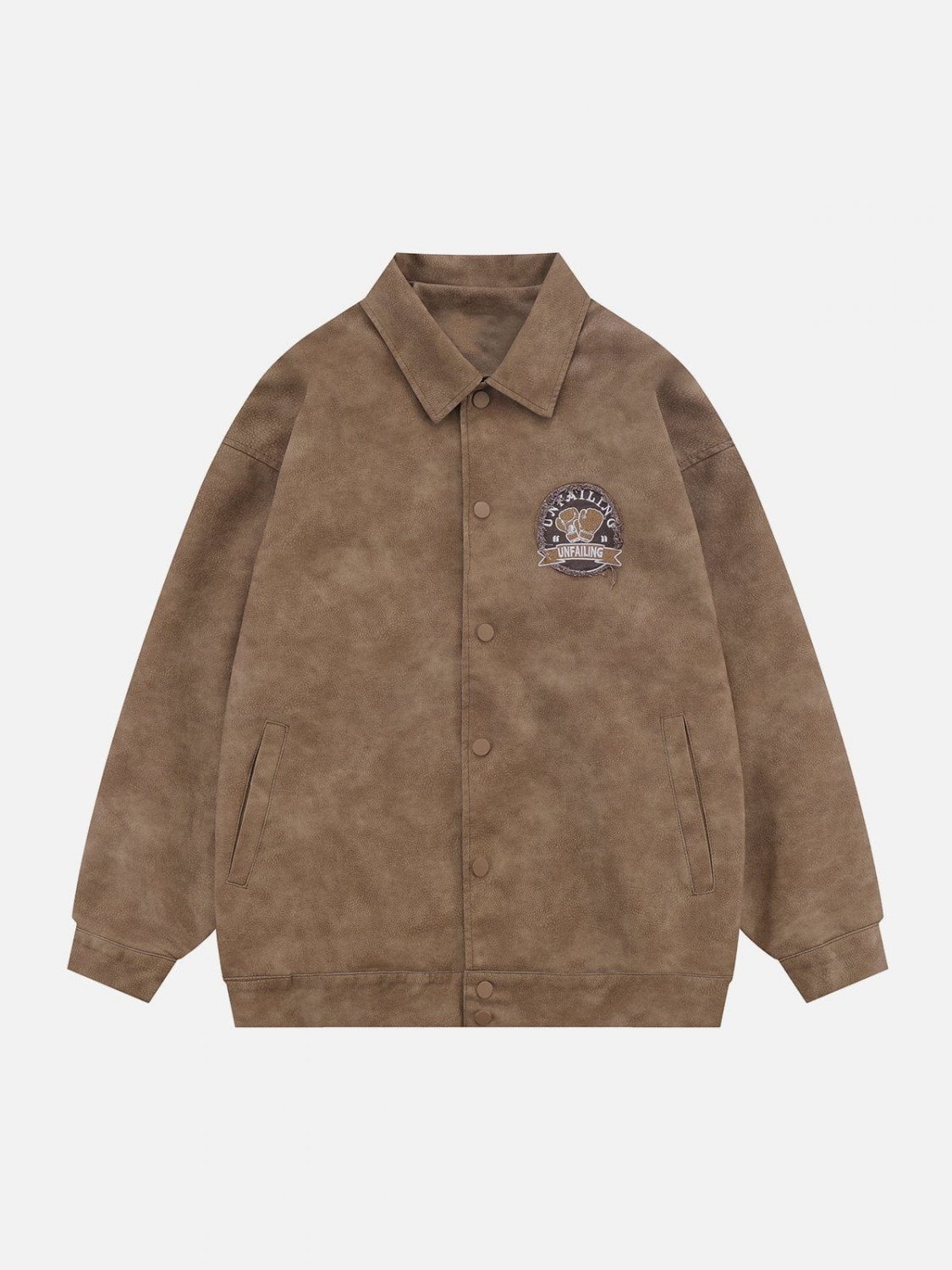 Raw Edge Embroidery Suede Jackets