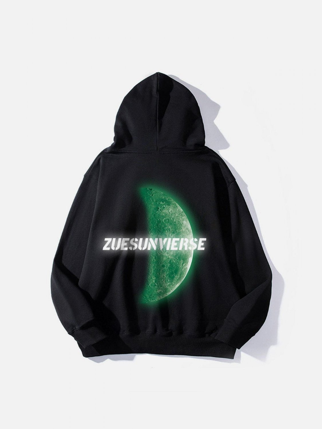 Reflective Moon Print Hoodie