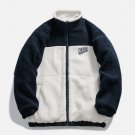 Patchwork Embroidery Letter Sherpa Winter Coat