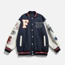 Patchwork Flocked Varsity Jackets